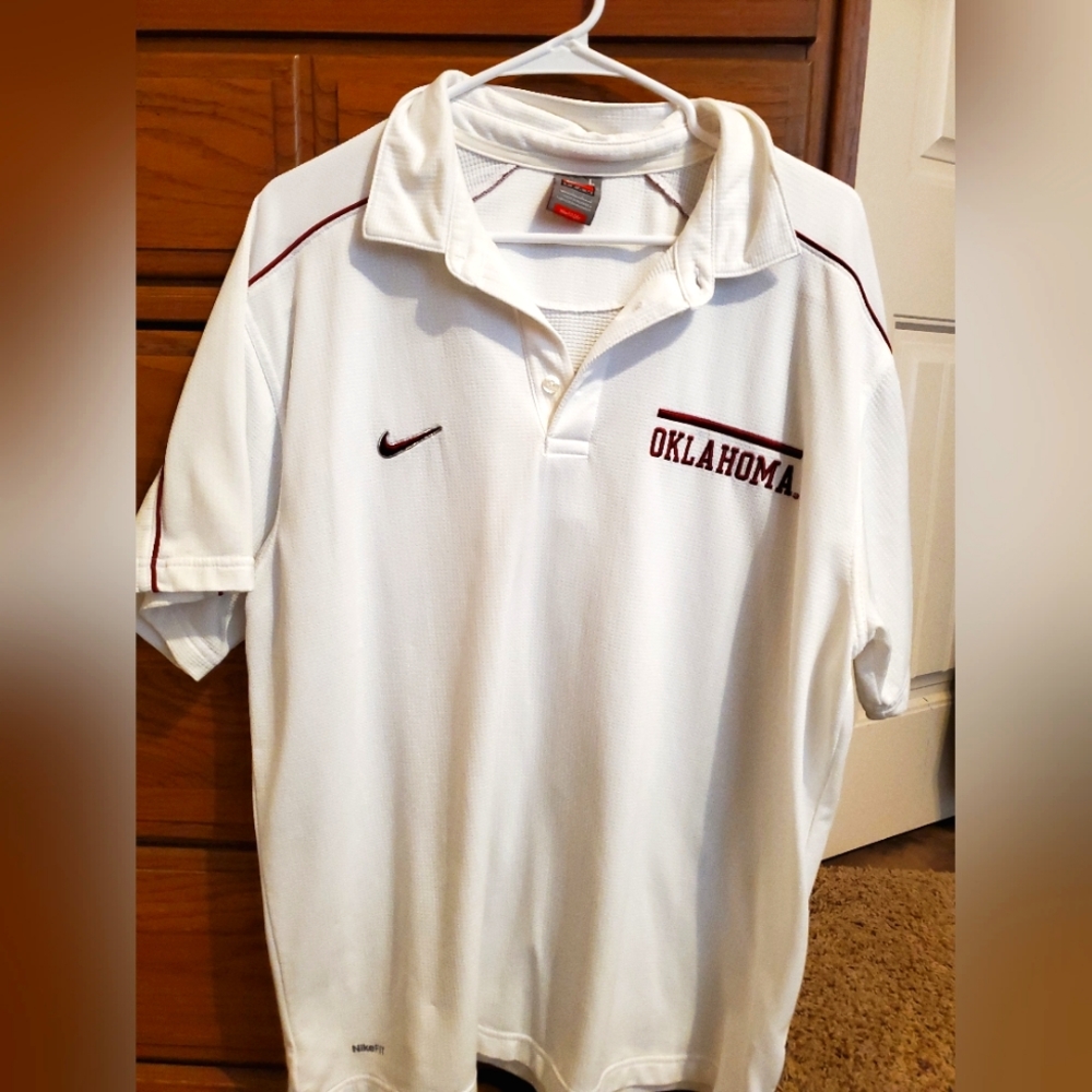 Vintage Nike Elite OU Oklahoma Sooners Polo Size Large